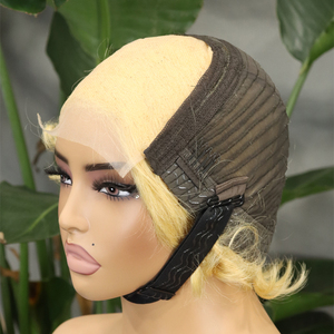 วิกผมแบบตัดสั้น 5*5 สำหรับผู้หญิง วิกผมแบบไม่ต้องใช้กาว มี<span class=keywords><strong>หน้าม้า</strong></span> แสกข้าง สีดำธรรมชาติ ผมบราซิลเวอร์จิ้นแท้ สำหรับวิกผมลูกไม้ ความหนาแน่น 180% - Product Image 4