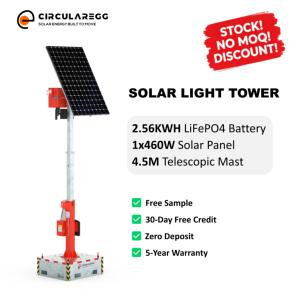 Unidades Limitadas Disponibles: Sistema de Energía Solar, Torre de Luz Solar Portátil Fuera de la Red - Product Image 1