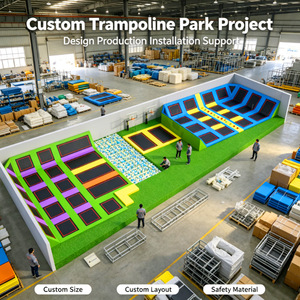 Factory Price Commercial Heavy Duty Indoor Outdoor Trampoline Park with Slide for Kids Adults Amusement Playground - Product Image 5
