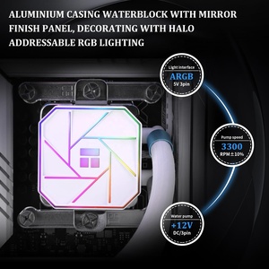 AQUA ELITE 240 V3 ARGB PWM ventilateurs de refroidissement CPU noir blanc refroidissement par eau <span class=keywords><strong>AIO</strong></span> pour plusieurs plates-formes informatiques Thermalright - Product Image 3