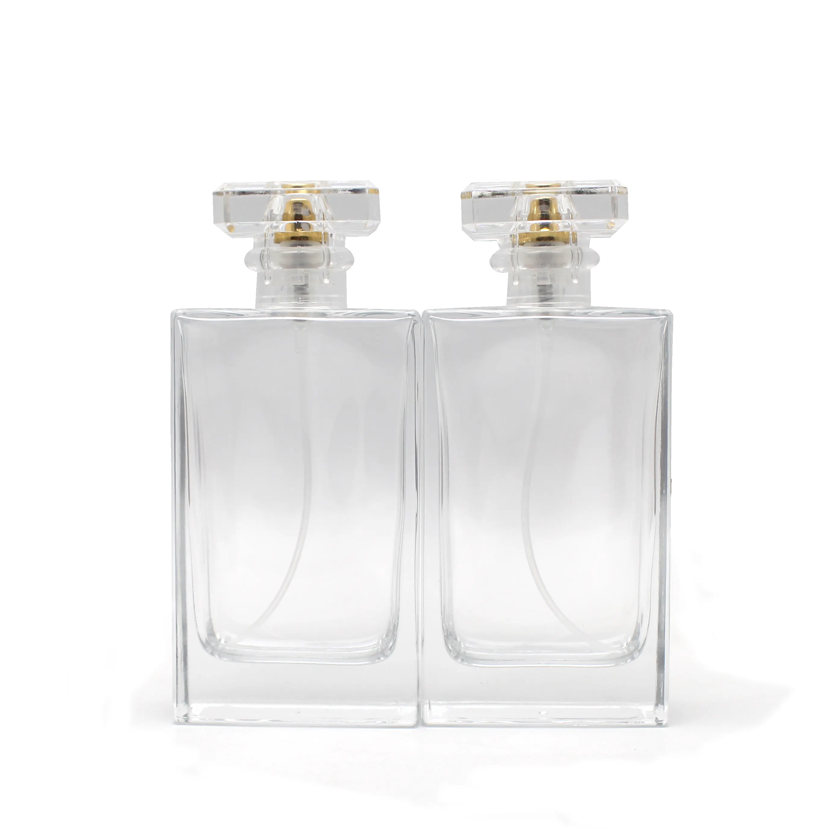 Ready stock crimp neck glass perfume bottle 30ml 50ml 100ml perfume wholesale dubai bottle glass empty