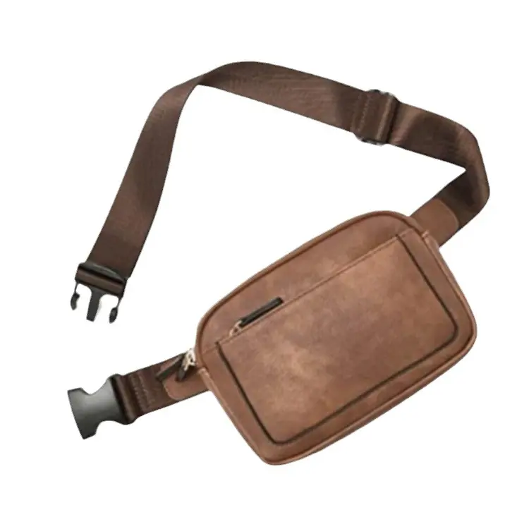 Pu Leather Multi-Function Mobile Phone Adjustable Shoulder Straps Crossbody Waist Bag Fanny Packs For Women Men