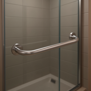 Barre d'appui droite chromée de 45 cm pour salle de bain - Product Image 3