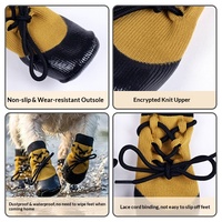 Chaussures imperméables en jean pour chien, antidérapantes, ajustement sécurisé, chaussettes pour pattes, pour caniches, golden retrievers, accessoires de bottes de pluie pour animaux de compagnie