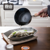 Casserole à lait SHIMOYAMA, durable, avec une seule poignée, mini-casserole à lait avec poignée en bois