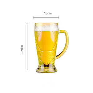 Factory Wholesale Cheap Logo Clear Blown <strong>Beer</strong> Mug <strong>World</strong> Football Wine <strong>Glass</strong> <strong>Cup</strong> <strong>Beer</strong> Set Craft Pilsner <strong>Beer</strong> <strong>Glass</strong> With Handle - Product Image 4
