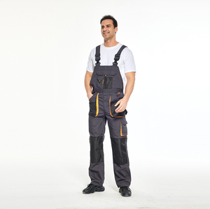 Herren-Latzhose mit mehreren Taschen, knieverstärkte, strapazierfähige Arbeitskleidung, Arbeitshose für Autoreparatur und Bauarbeiten - Product Image 1