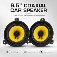 Speaker Mobil Koaksial 6.5 Inch Kerucut Kevlar Tenun dengan Tweeter Terintegrasi, Impedansi 4 Ohm, Sensitivitas 90dB, Daya Terukur 30W, Daya Maksimum 120W untuk Mobil