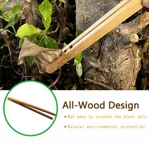 Pala de paleta pequeña para el hogar, suministros florales de madera para el cuidado del jardín, juego de herramientas de regalo con bolsa - Product Image 4