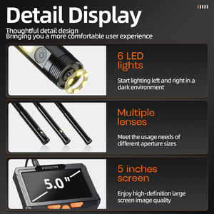 Endoscope industriel portable <span class=keywords><strong>ATM</strong></span> LCD <span class=keywords><strong>5</strong></span> pouces, étanche IP67, carte mémoire 32 Go, outil d'inspection multi-scénarios - Product Image 5