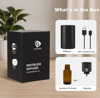 Diffuseur d'huiles essentielles intelligent et portable sans eau, diffuseur d'aromathérapie, recharge USB, 4 niveaux de brume pour le salon