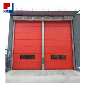<span class=keywords><strong>Porte</strong></span> de garage à battants verticaux en cèdre, pare-balles, à double pliage, avec verre transparent, haute vitesse, pour maison, de type Accordions, de fabrication chinoise - Product Image 1