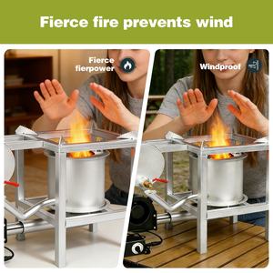 Poêle à combustion d'huile usagée écologique avec souffleur - Chauffage/cuisinière multi-combustible portable pour garage/atelier/usage extérieur - Product Image 5