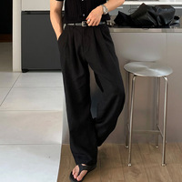 Pantalon Rétro en Coton et Lin pour Homme, Style Harajuku, Coupe Large, Ample et Décontracté, Streetwear, Baggy, Droit, Longueur Entière