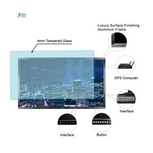شاشة لمس مسطحة تفاعلية 55 65 75 86 98 بوصة لوحة بيضاء تفاعلية للتعليم المدرسي - Product Image 5