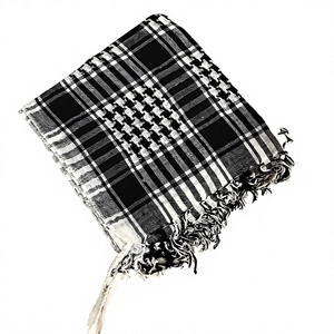 High Quality 100% Cotton Shemagh Desert Scarf Woven Pattern Fashionable Woven Style Summer Unisex Adult Accessory Anti-Bacterial - Product Image 1