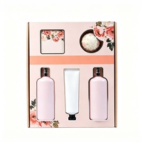 Boîtes d'emballage recyclables vides de bouteille de parfum de boule de bain de shampooing lotion de crème de soin de la peau ondulée de logo personnalisé rose