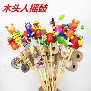 Marioneta de madera con sonajero, marionetas de varilla hechas a mano para niños de 2 a 4 años, juguete unisex, instrumento musical, regalo - Product Image 2