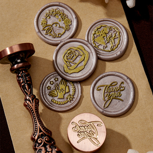Sceaux en cuivre à l'ancienne <span class=keywords><strong>Timbre</strong></span> de cire à cacheter personnalisé Timbres de logo personnalisés - Product Image 2