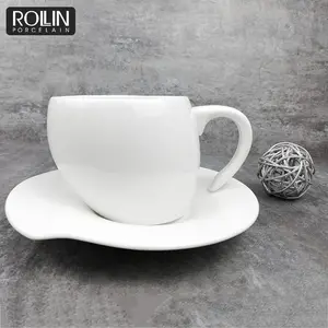 Ensemble de tasses espresso en porcelaine Fine, vendu avec soucoupe en céramique et cappuccino