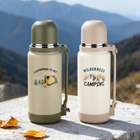 Vaso de Viaje con Aislamiento al Vacío de Acero Inoxidable 316 de 1200 ml, Botella de Agua Segura de Grado Alimenticio para Viajes y Campamentos