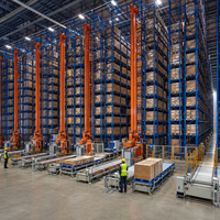 Système de stockage et de récupération robotisé ASRS à plusieurs niveaux pour entrepôt, système de rayonnage ASRS avec grue de superposition