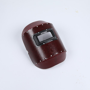Casco de soldadura con protección pasiva contra arco eléctrico, media visión, para pulverización electrostática y fabricación de metales, de mano, con papel de acero rojo - Product Image 3