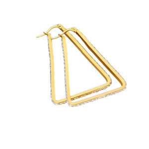 Boucles d'oreilles en or en forme de diamant, best-seller transfrontalier, avec diamants, style niche, luxe léger et sensation haut de gamme, très tendance - Product Image 5