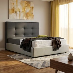 DecorQUALITY ED <span class=keywords><strong>Testiera</strong></span> Imbottita per <span class=keywords><strong>Letto</strong></span> da 105 <span class=keywords><strong>cm</strong></span>, <span class=keywords><strong>Testiera</strong></span> in Ecopelle, Comoda, Moderna e Resistente, Stile Texas - Product Image 2