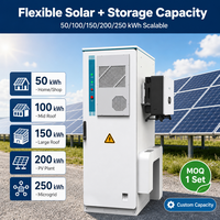 Système de stockage solaire C&I 50 kW, batterie de secours 112,5 kWh, onduleur hybride 100 kWp, panneau photovoltaïque, solution hybride hors réseau complète