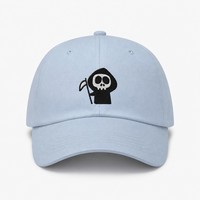 Casquette de baseball personnalisée en gros avec logo brodé plat, 6 panneaux, en sergé de coton, visière incurvée sportive, réglable, style Dad Hat pour enfants