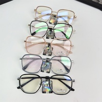 Lunettes de lecture unisexe sans monture en métal à prix spécial monture écologique motif géométrique rectangle demi-monture visage en diamant