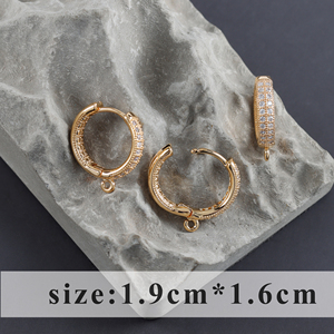 M806 - Lote de 10 Piezas de Broches de Metal con Circonita <span class=keywords><strong>para</strong></span> <span class=keywords><strong>Pendientes</strong></span>, <span class=keywords><strong>Accesorios</strong></span> <span class=keywords><strong>para</strong></span> la Fabricación de Joyería <span class=keywords><strong>para</strong></span> Mujer - Product Image 3