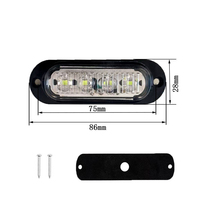 Feux latéraux de camion à 4 LED, feux latéraux de voiture, feux d'avertissement de voiture