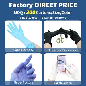 Gants d'examen en nitrile <span class=keywords><strong>3</strong></span> mil, sans <span class=keywords><strong>latex</strong></span>, imperméables, antidérapants, jetables, bleus, sans poudre, pour usage médical - Product Image 2