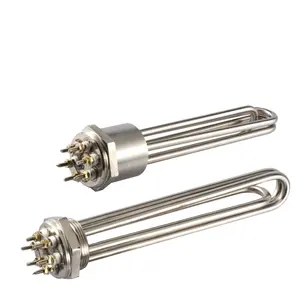 industrial stainless steel immersion heating element electric water resistor tubular heater