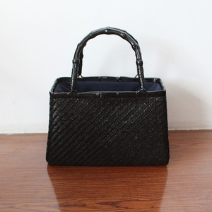 Panier tissé en bambou fait à la main, sac de rangement rectangulaire pour l'organisation, artisanat artistique de style japonais - Product Image 2