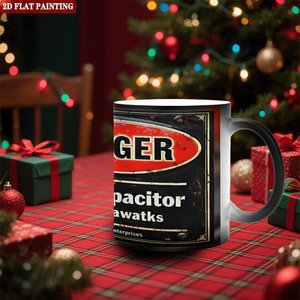 Frosted Black 11oz <b>Ceramic</b> <b>Mug</b> Heat Color Changing Magic Cup Family Birthday Gift - Product Image 2