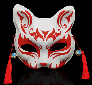 หน้ากากอนิเมะรูปแมวครึ่งหน้า,หน้ากากแฟนซีญี่ปุ่นหน้ากากงานปาร์ตี้งานปาร์ตี้งานปาร์ตี้ - Product Image 6