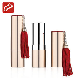 Luxury Red Aluminum <strong>Lipstick</strong> Container with Tassels <strong>Lipstick</strong> <strong>case</strong> for Makeup - Product Image 2