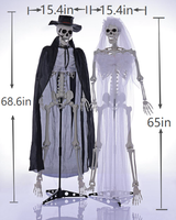 Modelo de Esqueleto Articulado al por Mayor, Figura Humana de Cuerpo Completo, Juguete Decorativo para Halloween, Novios