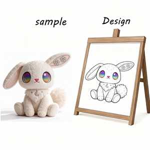 Cadeau Peluche lapin à longues oreilles en <span class=keywords><strong>coton</strong></span> PP super doux lavé Figural Unisexe Jouet en peluche Confort Poupée - Product Image 1