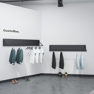 Présentoir de vêtements pour hommes, femmes et enfants Étagère murale en fer écologique <span class=keywords><strong>Design</strong></span> de mode simple pour les magasins de vêtements - Product Image 4