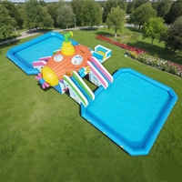 Parc aquatique gonflable géant commercial, installations d'amusement aquatique gonflables, usine directe, parc aquatique gonflable avec piscine