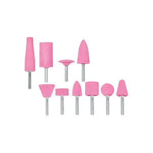 BOX 6 Set di 10 pietre abrasive montate, gambo da 1/4 di pollice, uso generale, TRUPER - Product Image 1