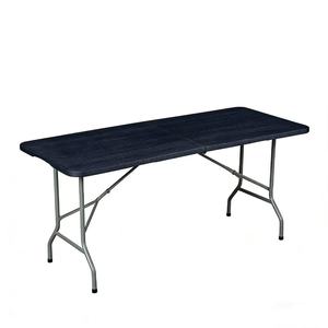 Großhandel 180 cm Schwarzer HDPE Rechteckiger Klappbarer Party-Plastiktisch - Product Image 1