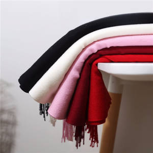 وشاح كاشميمي سميك للخريف والشتاء للنساء متعدد الاستخدامات بلون واحد طويل من الكشميرية - Product Image 5