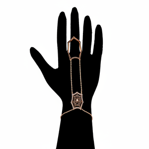 Pulsera de circonita negra esclava con forma de seda de araña en venta al por mayor, joyería fina única de moda de Plata de Ley 925 al por mayor - Product Image 2