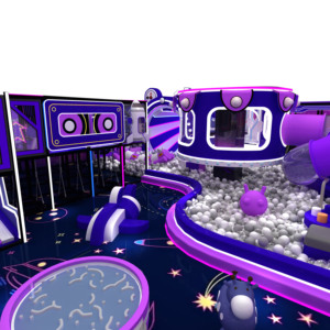 Aire de jeux intérieure de haute qualité pour enfants, piscine à balles de grande taille, thème violet, équipement de jeu pour enfants - Product Image 5