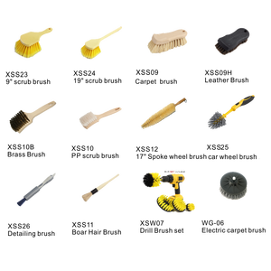 Cepillo de lavado limpio para rueda de neumático de coche, relleno de alambre de nailon, cerdas rígidas medianas - Product Image 5